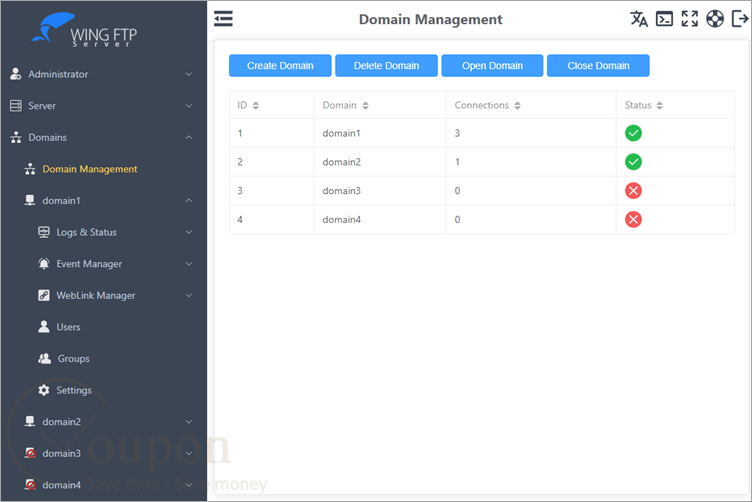 Wing Ftp Server Screenshot