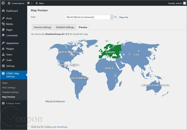 Fla Shop Html5 Maps Screenshot
