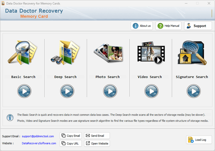 Memory Card Data Recovery Software Screenshot