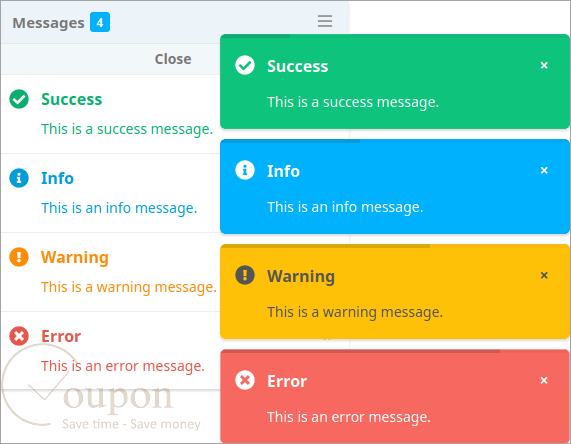 Minitek System Messages Screenshot