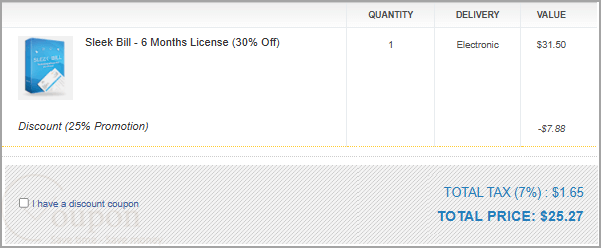 Sleek Bill Coupon Code