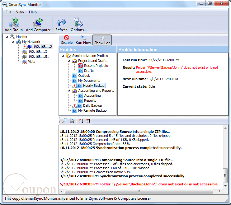 Smartsync Monitor Screenshot 2024
