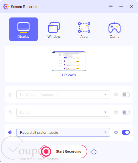 Unifab Screen Recorder Screenshot