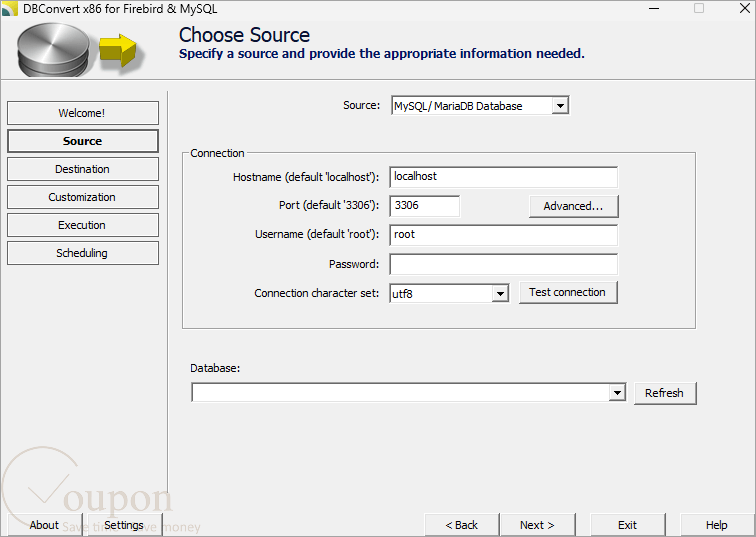 Dbconvert For Firebird Mysql Screenshot