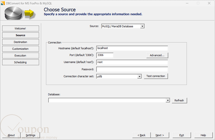 Dbconvert For Ms Foxpro And Mysql Screenshot