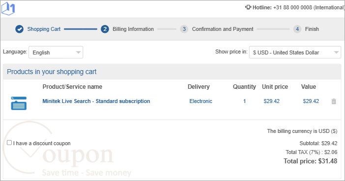 Minitek Live Search Coupon Code