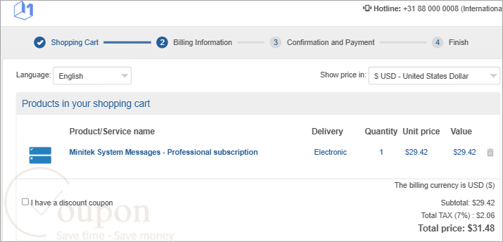 Minitek System Messages Pro Coupon Code