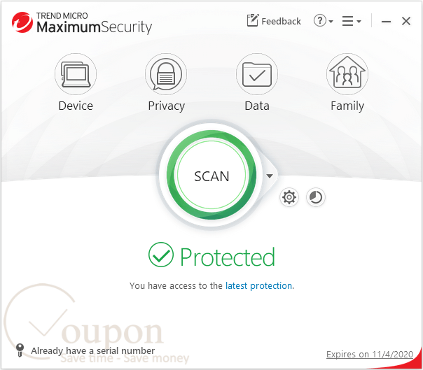 Trend Micro Maximum Security Screenshot
