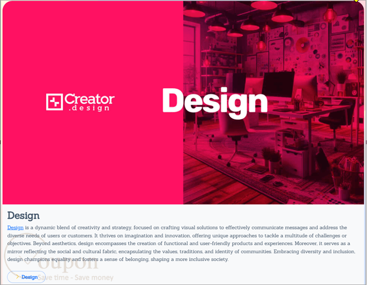 Creator.design Coupon Code