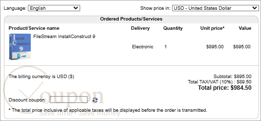 Filestream Installconstruct Coupon Code