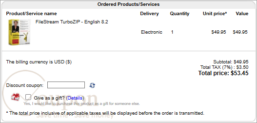 Filestream Turbozip Coupon Code