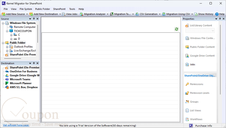 Kernel Migrator For Sharepoint Screenshot