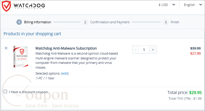 Watchdog Anti Malware Coupon Code