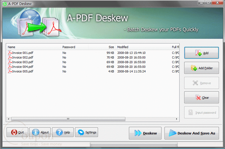 A Pdf Deskew Screenshot