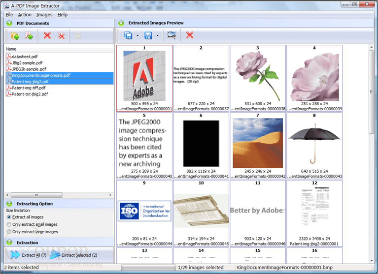 A Pdf Image Extractor Screenshot