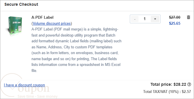 A Pdf Label Coupon Code