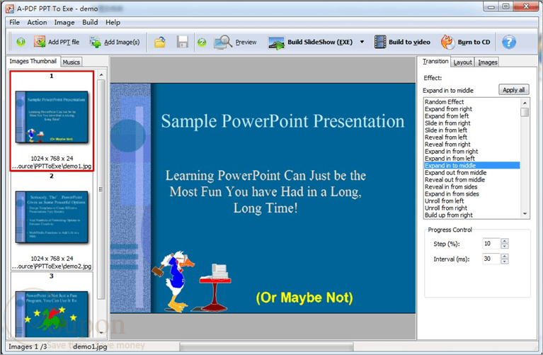 A Pdf Ppt To Exe Screenshot