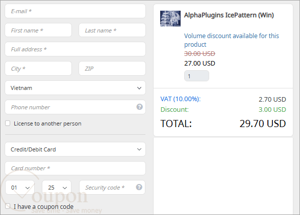 Alphaplugins Icepattern Coupon Code