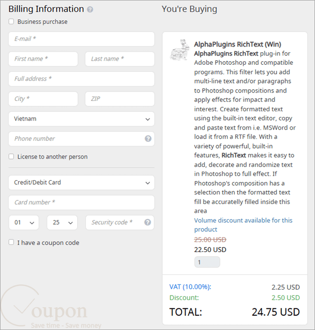 Alphaplugins Laplacian Enhanced Coupon Code