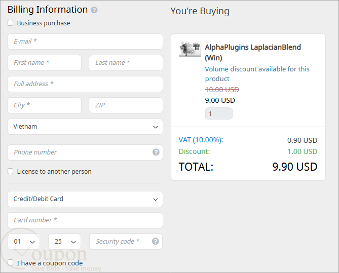 Alphaplugins Laplacianblend Coupon Code