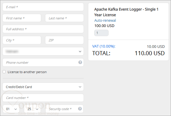 Apache Kafka Logger Coupon Code