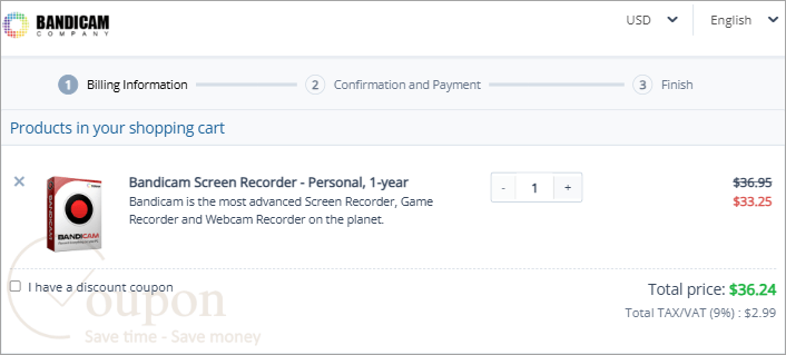 Bandicam Screen Recorder Coupon Code