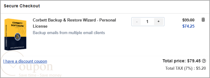 Corbett Backup Restore Wizard Coupon Code