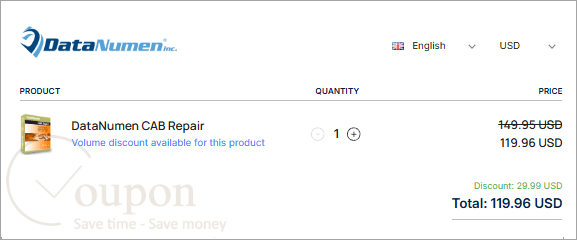 Datanumen Cab Repair Coupon Code