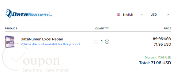 Datanumen Excel Repair Coupon Code
