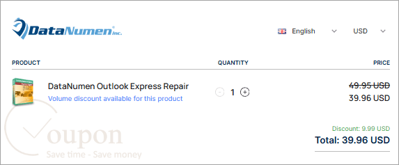 Datanumen Outlook Express Repair Coupon Code