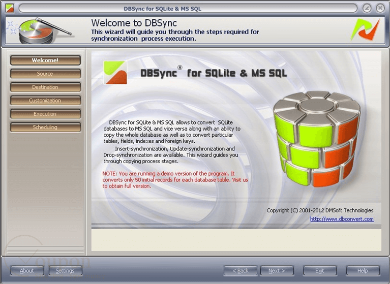 Dbsync For Sqlite And Mssql Screenshot