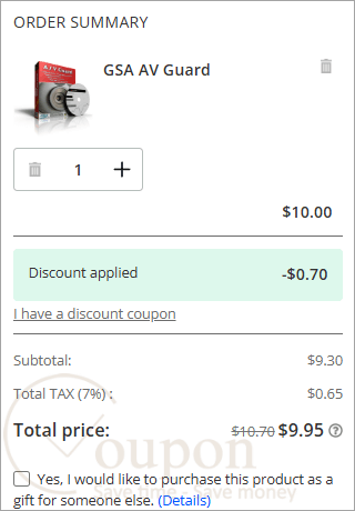 Gsa Av Guard Coupon Code