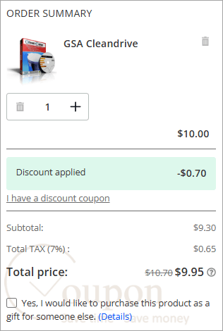 Gsa Cleandrive Coupon Code