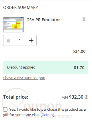 Gsa Pr Emulator Coupon Code