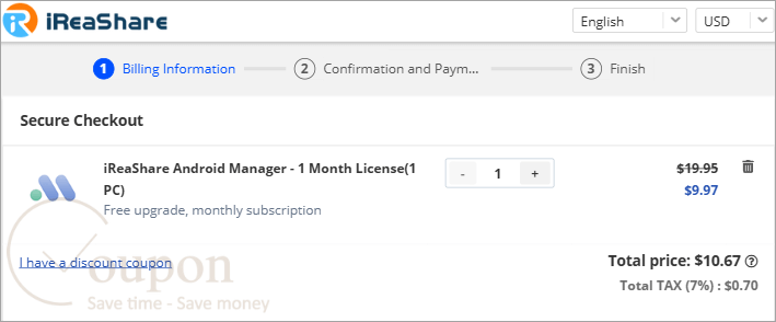 Ireashare Android Manager Coupon Code