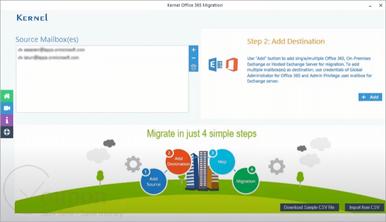 Kernel Office 365 Migration Screenshot