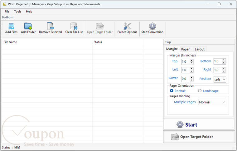 Lantechsoft Word Page Setup Manager Screenshot
