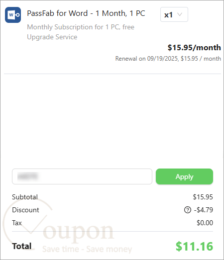 Passfab For Word Coupon Code