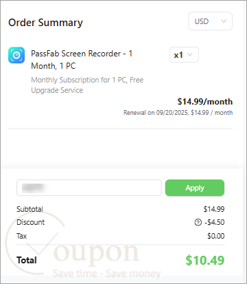 Passfab Screen Recorder Coupon Code
