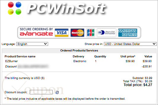 Pcwinsoft Ezburner Coupon Code