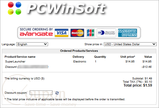 Pcwinsoft Superlauncher Coupon Code