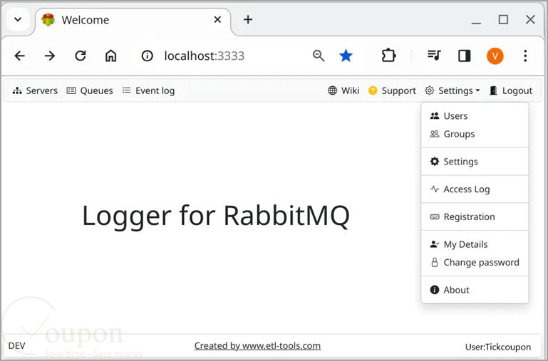Rabbitmq Logger Screenshot
