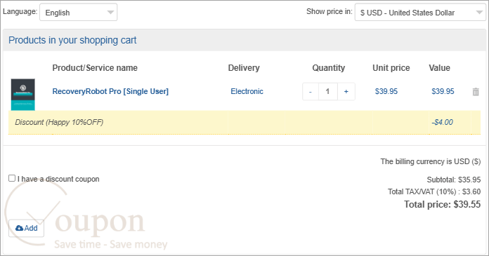 Recoveryrobot Pro Coupon Code