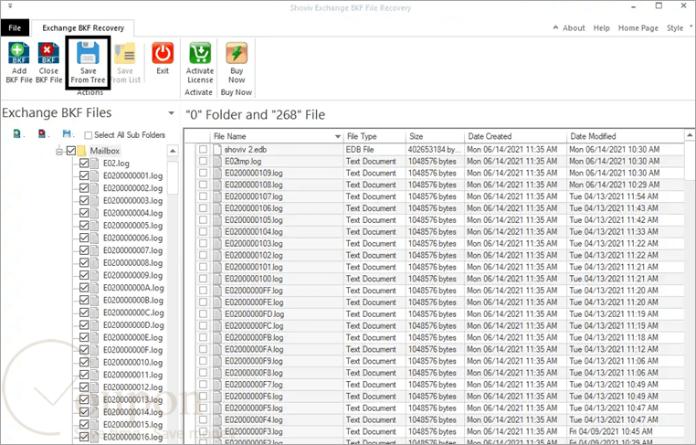 Shoviv Exchange Bkf Recovery Screenshot