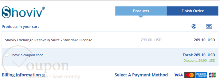 Shoviv Exchange Recovery Suite Coupon Code