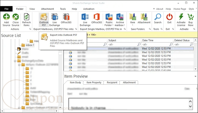 Shoviv Exchange Server Suite Screenshot