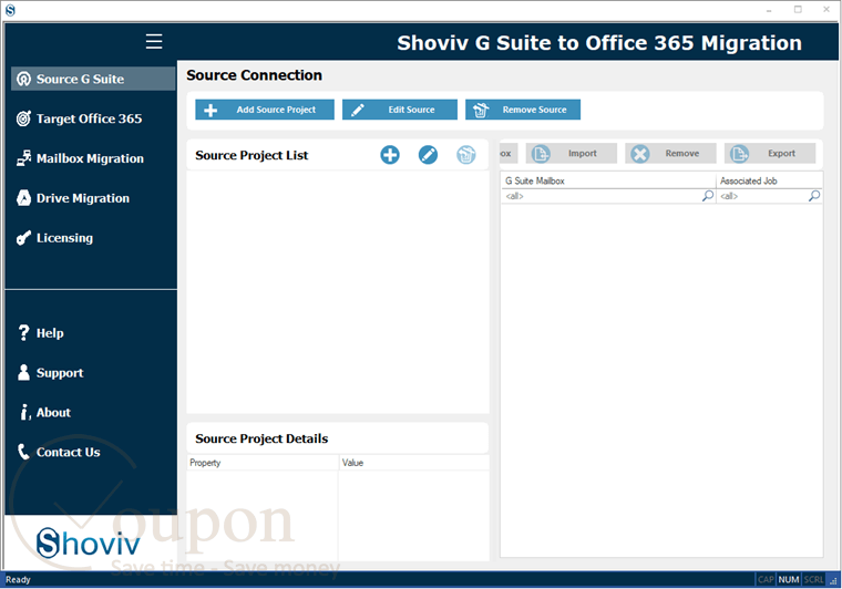 Shoviv Google Drive To Onedrive Migration Screenshot