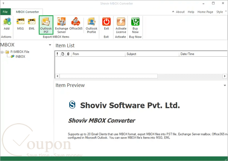Shoviv Mbox Converter Coupon Code