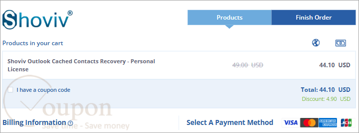 Shoviv Outlook Cached Contacts Recovery Coupon Code