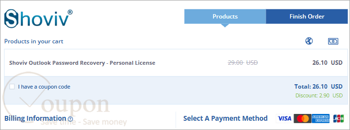 Shoviv Outlook Password Recovery Coupon Code